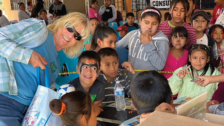 SDSU Professor Emeritus Stephanie Brodine in Colonia Lomas de San Ramon, where a partnership between SDSU, UCSD and Baja’s UABC provide health services and conduct research