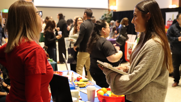 Student Cynthia Monroy, SDSU Social Work Agency Fair, 2025. Photo by Jenna Dorr